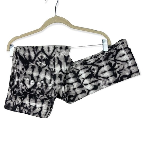 Isabel Marant Pour H&M Black and White Printed Jeans Size 4 Stretch Ankle Pants - Picture 8 of 15